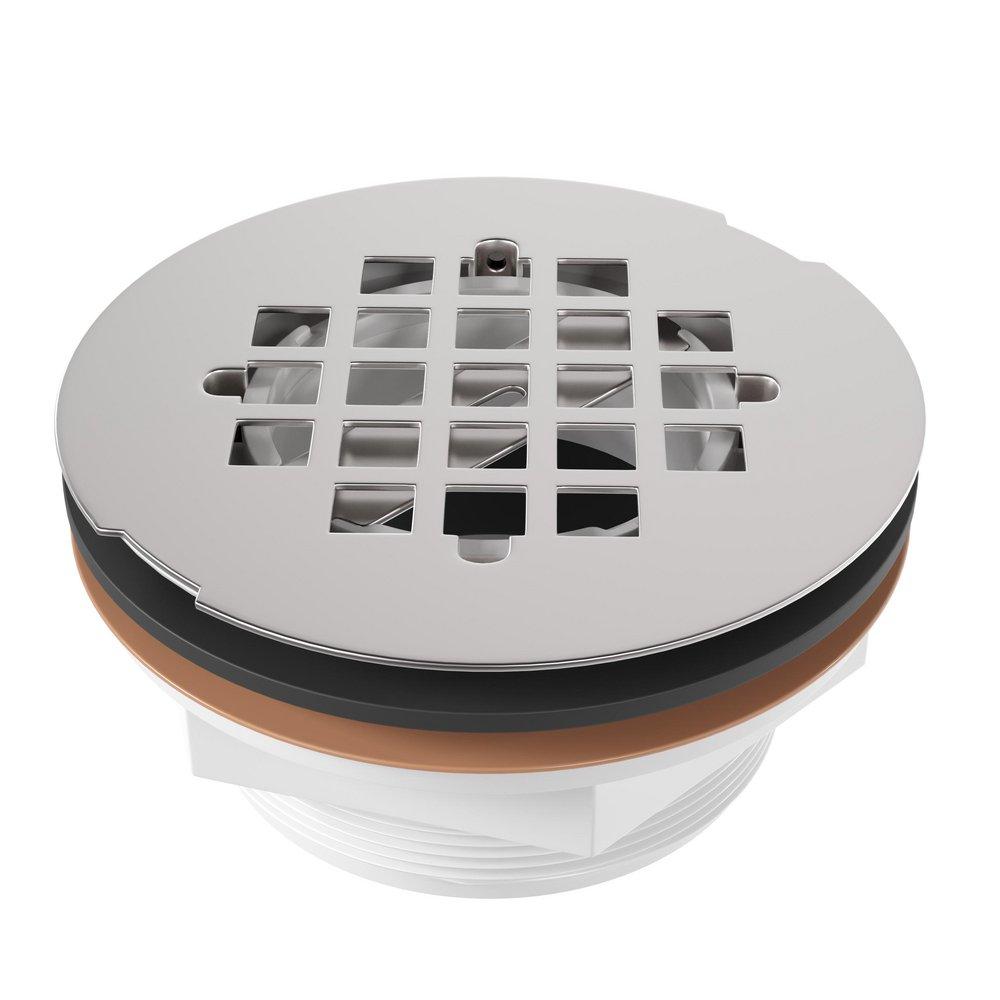 PROFLO® 2 in. No Caulk Shower Drain with 4-1/2 in. Stainless Steel Strainer 