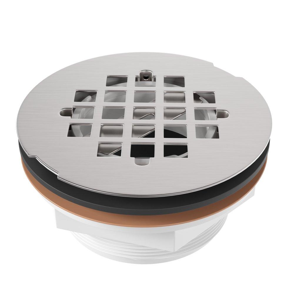 PROFLO® 2 in. No Caulk Shower Drain with 4-1/2 in. Stainless Steel Strainer 