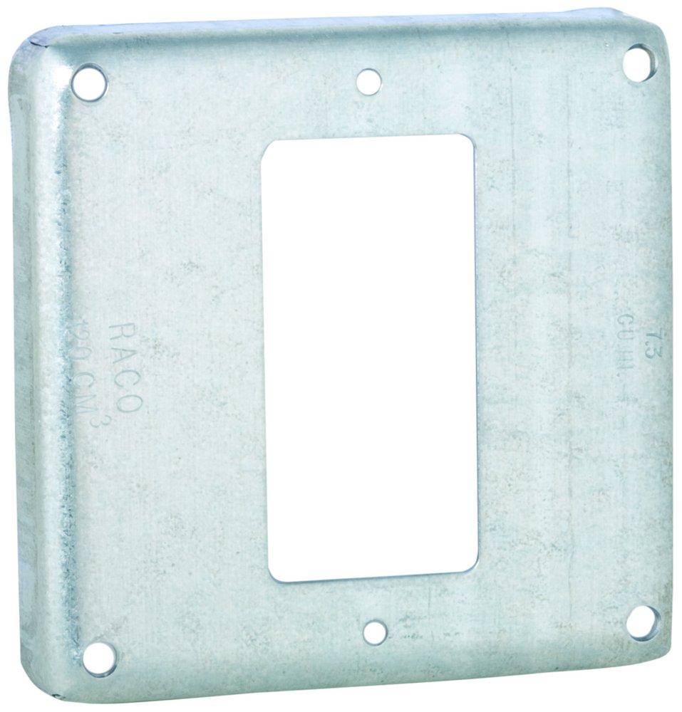 RACO Grey Square Cover for Raco 1-GFCI and 1-Toggle Switch 