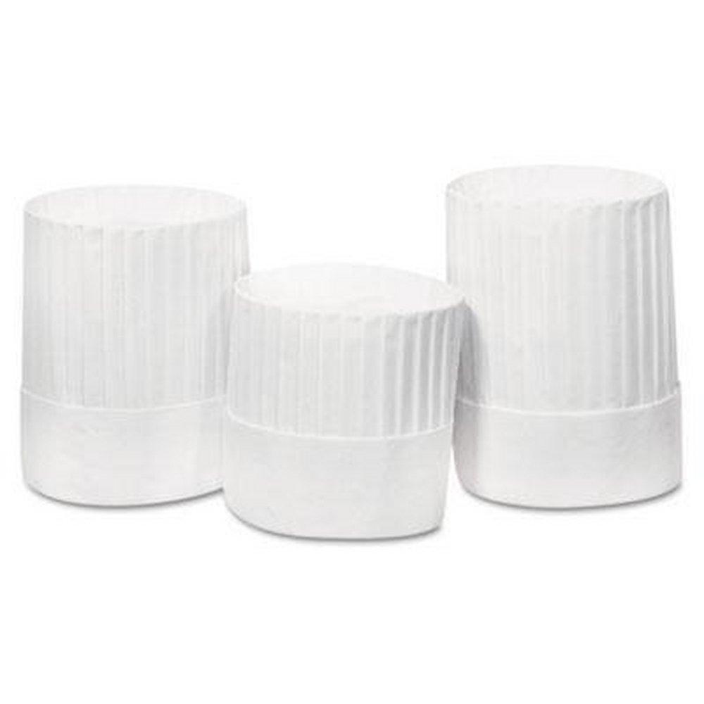 AmerCareRoyal White 10 in. Plated Paper Chef Hat (Case of 24) 