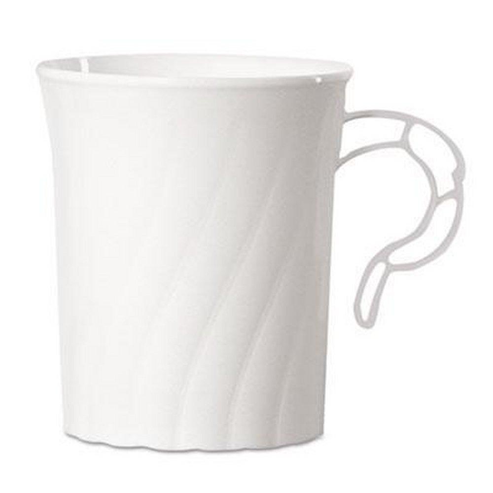 White Plastic Coffee Cup in White (Case of 8) 