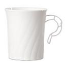 White Plastic Coffee Cup in White (Case of 8) 
