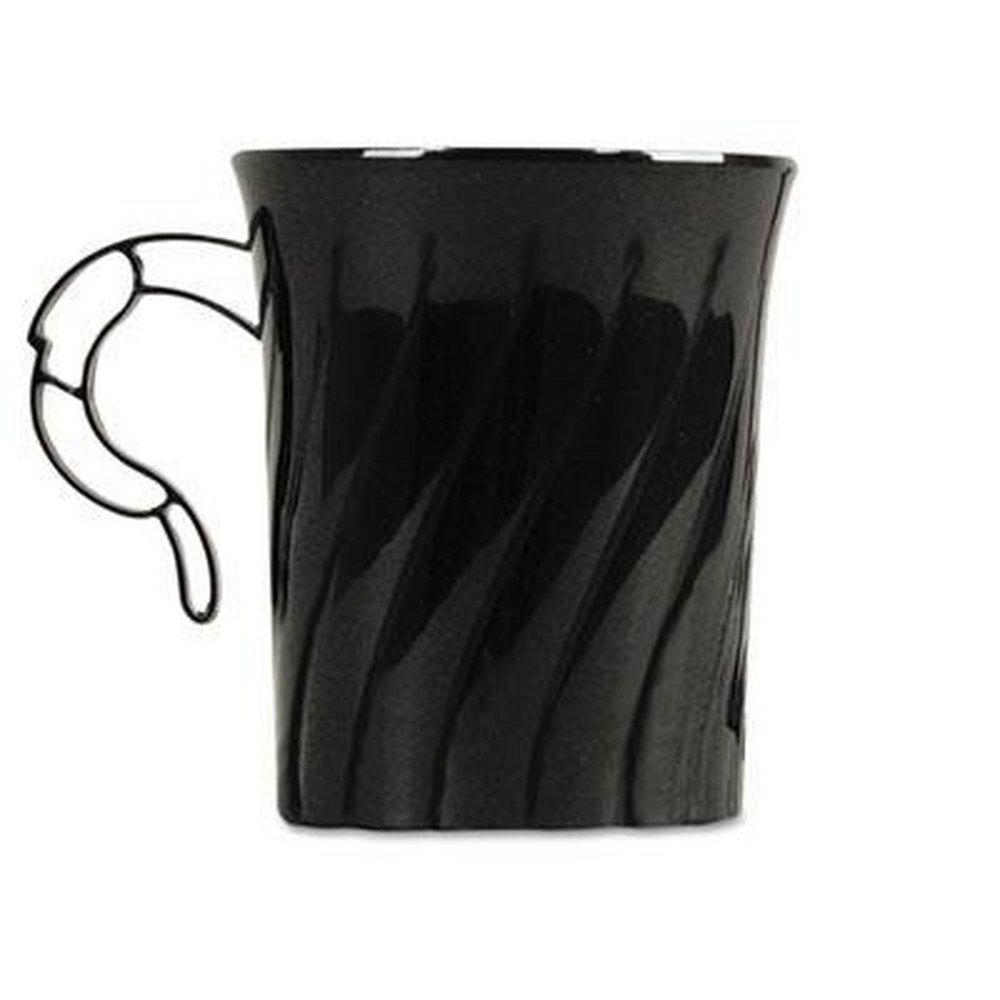 Black Plastic Coffee Cup in Black (Case of 8) 