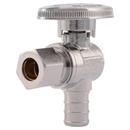 1/2 x 3/8 in. Barbed x OD Compression Oval Handle Angle Supply Stop Valve in Chrome Plated