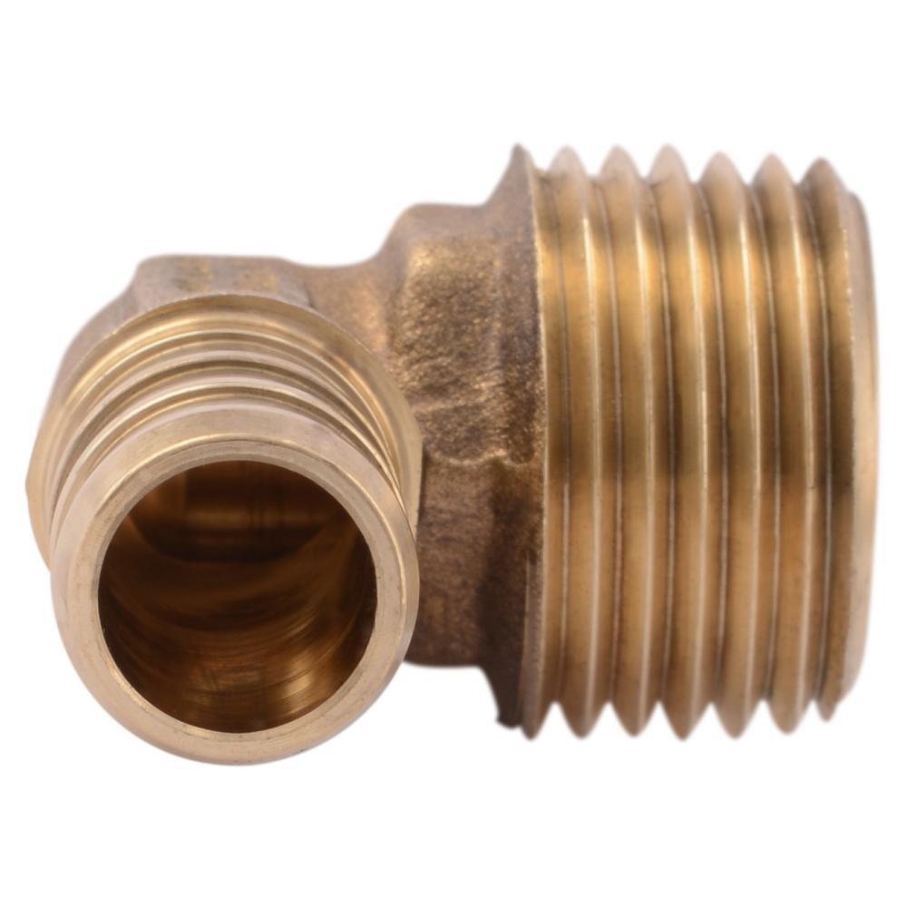 SharkBite&reg; Natural Brass MNPT 90 Degree Brass Elbow 