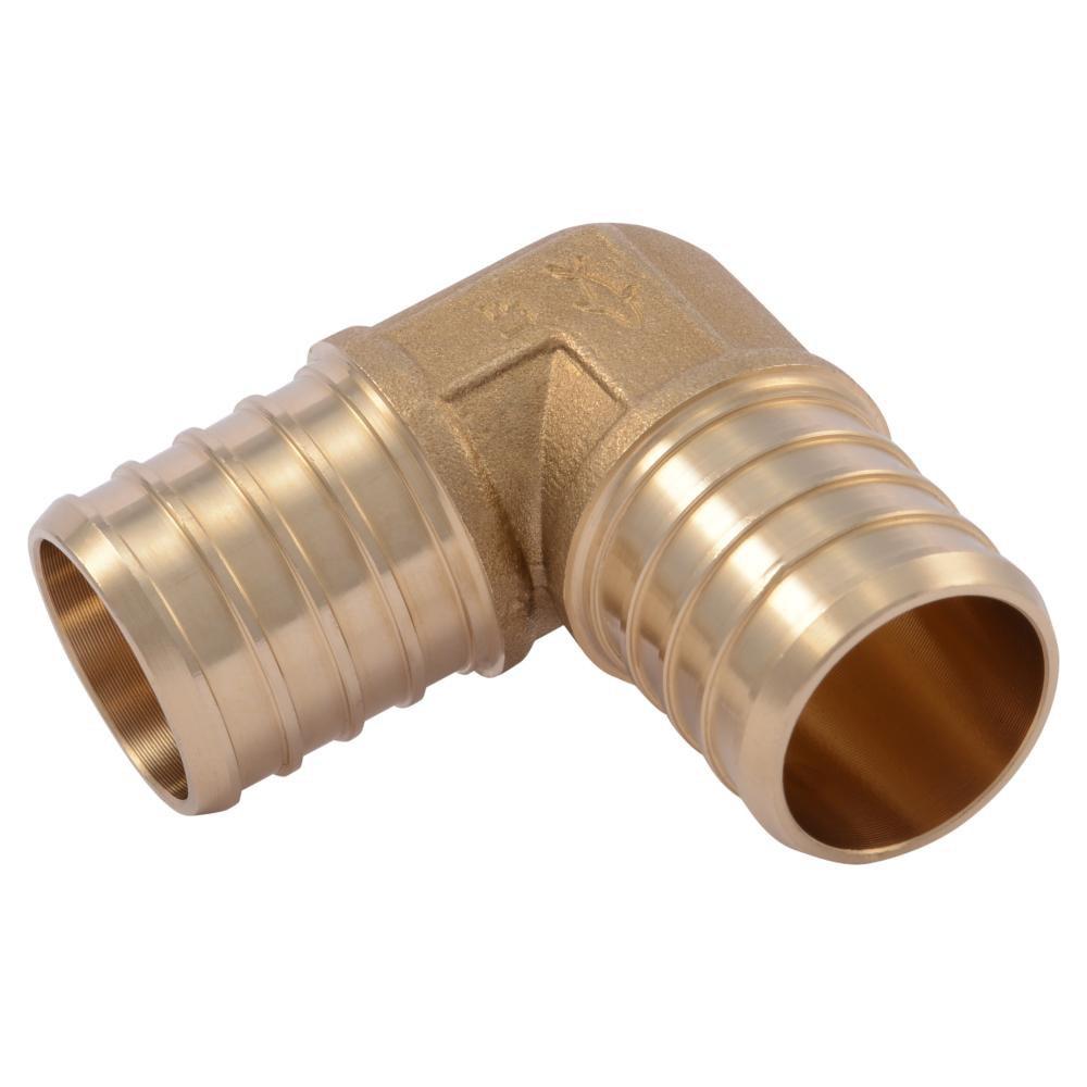 SharkBite&reg; Natural Brass Brass PEX Crimp 90&deg; Elbow 