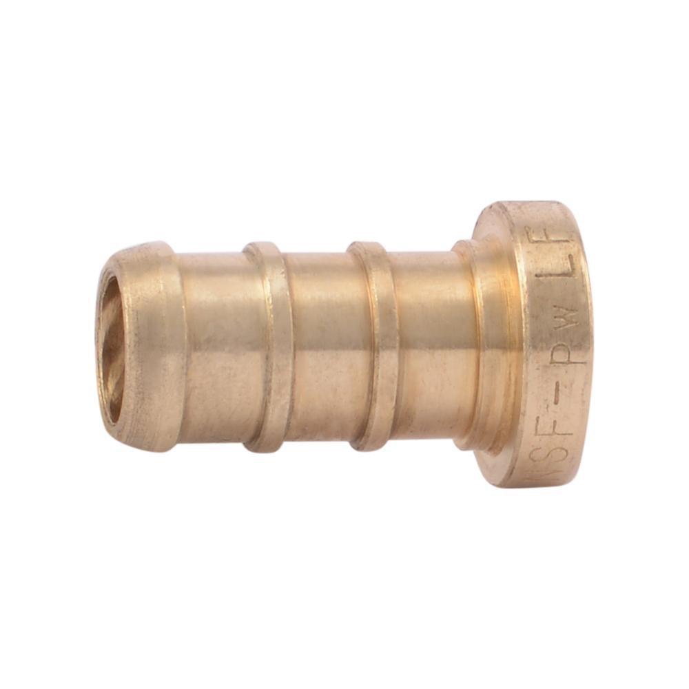 SharkBite&reg; Natural Brass Barbed PEX Plug 