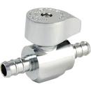 3/8 in. Barbed Oval Handle Straight Supply Stop Valve in Chrome Plated