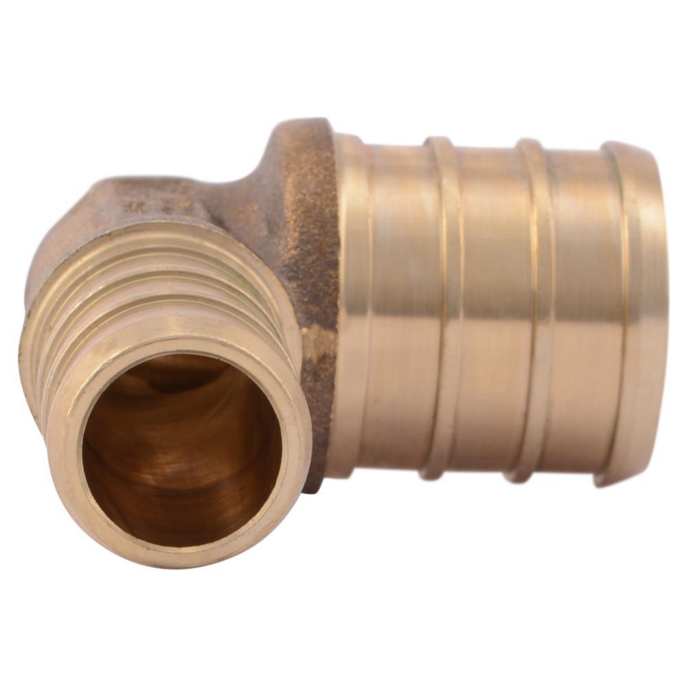 SharkBite&reg; Natural Brass Brass PEX Crimp 90&deg; Elbow 