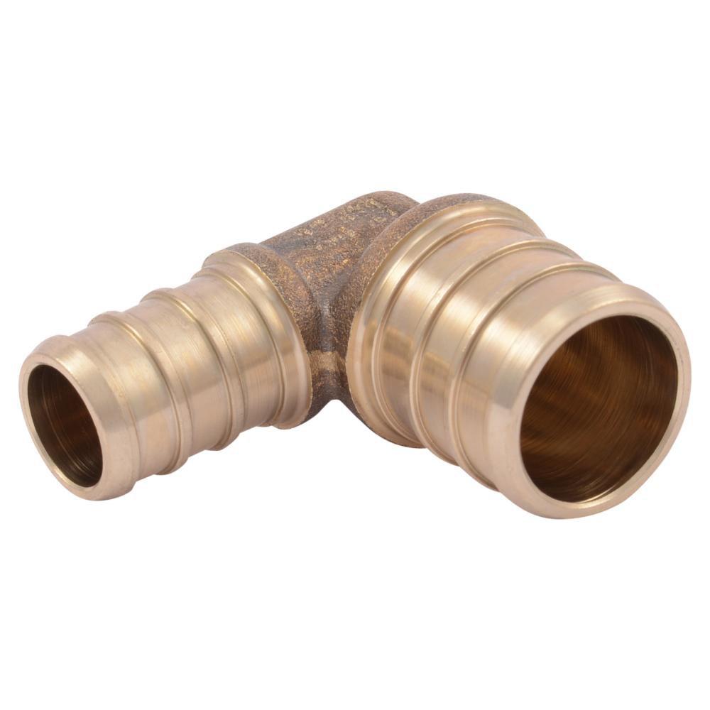 SharkBite&reg; Natural Brass Brass PEX Crimp 90&deg; Elbow 