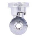 SharkBite&reg; Chrome Plated Barbed Oval Handle Straight Supply Stop Valve in Chrome Plated 