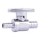 1/2 x 3/8 in. Barbed Oval Handle Straight Supply Stop Valve in Chrome Plated