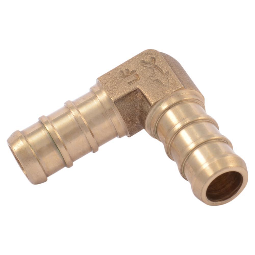 SharkBite&reg; Natural Brass Brass PEX Crimp 90&deg; Elbow 