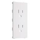 TayMac&reg; White 3-71/100 x 6/25 x 1-81/100 in. Plastic 1-Gang Duplex Insert Wall Plate 