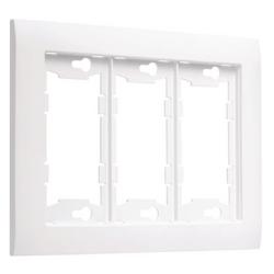3-Gang Wallplate in White
