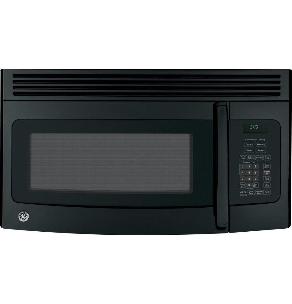 GE&reg; Black 29-7/8 in. 1.5 cf 950W Over The Range Microwave Oven 