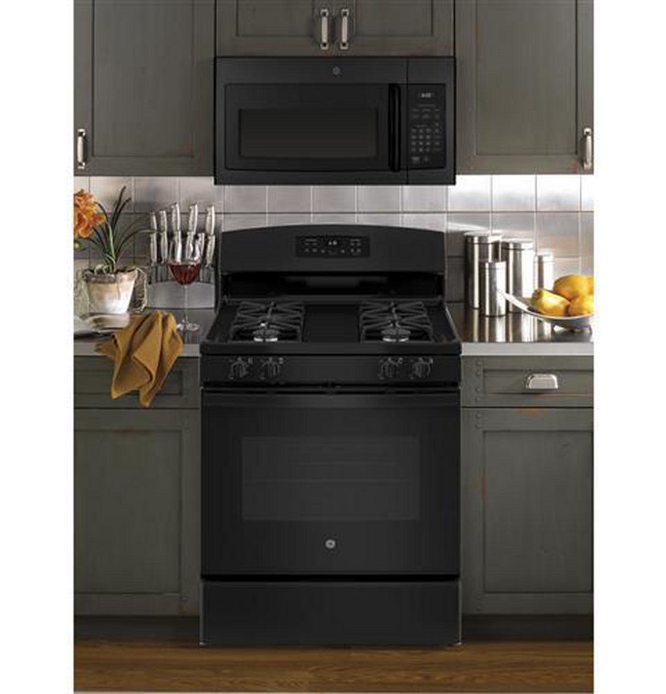 GE&reg; Black 1.6 cu. ft. 1000 W Over-the-Range Microwave 