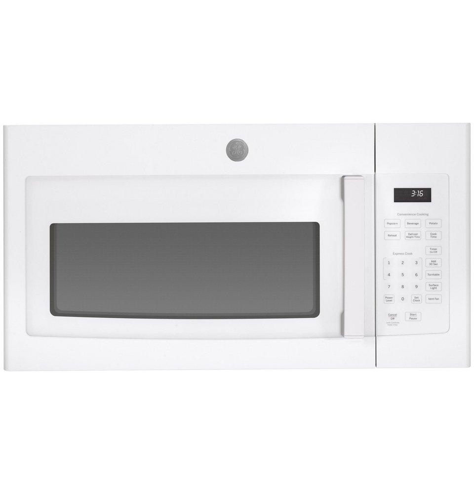 GE&reg; White 1.6 cu. ft. 1000 W External Over-the-Range Microwave 