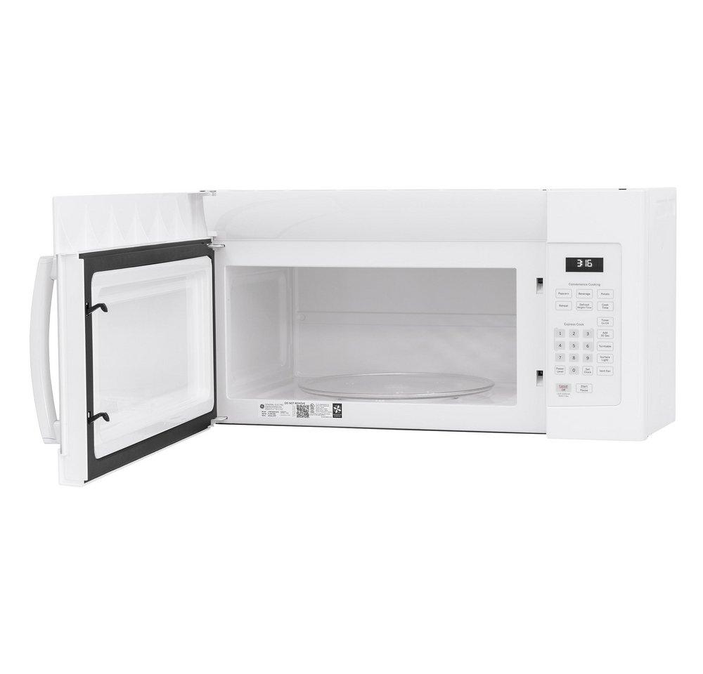 GE&reg; White 1.6 cu. ft. 1000 W External Over-the-Range Microwave 