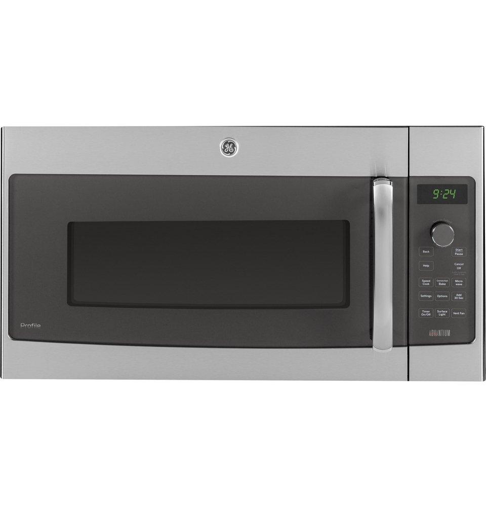 GE&reg; Stainless Steel 1.7 cu. ft. 975 W Recirculating Over-the-Range Microwave 