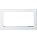 27 in. Built-In Trim Kit in White for General Electric Appliances JEM25DMBB Microwave Oven