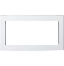 27 in. Built-In Trim Kit in White for General Electric Appliances JEM25DMBB Microwave Oven