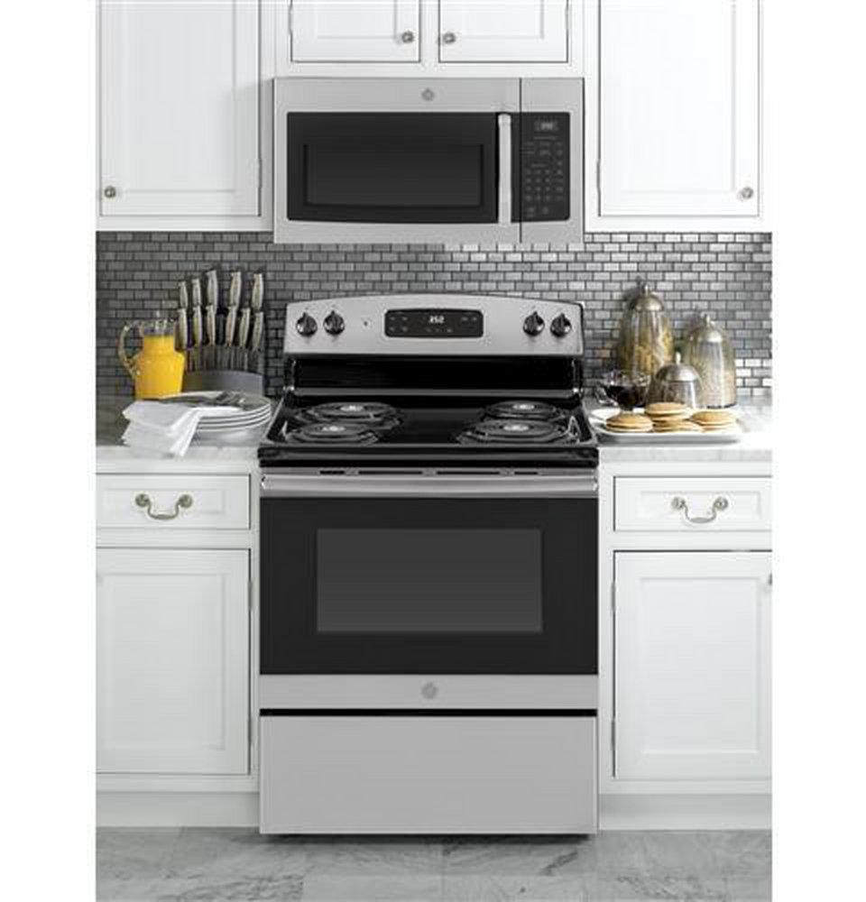 GE&reg; Stainless Steel 1.6 cu. ft. 1000 W Over-the-Range Microwave 