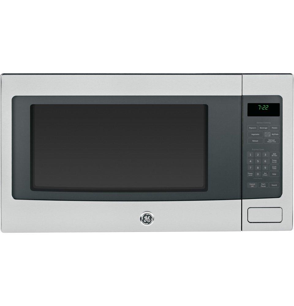 GE&reg; Stainless Steel 24-1/8 in. 2.2 cf 1100W Countertop Microwave Oven 
