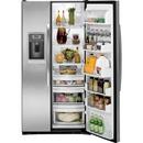 35-3/4 in. 15.28 cu. ft. Counter Depth and Side-By-Side Refrigerator in Stainless Steel