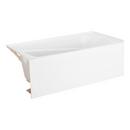 Signature Hardware White 59-3/4 x 30 in. Three Wall Alcove Soaker Bathtub in White 