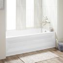 Signature Hardware White 59-3/4 x 30 in. Three Wall Alcove Soaker Bathtub in White 