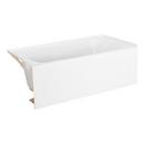 Signature Hardware White 59-3/4 x 30 in. Three Wall Alcove Soaker Bathtub in White 