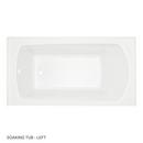 Signature Hardware White 59-3/4 x 30 in. Three Wall Alcove Soaker Bathtub in White 