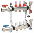 Zurn PEX Stainless Steel Heating Manifold with Flowmeter 