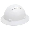 DeltaPlus White Size 6.5-8 Plastic Full Brim Vented Ratchet Hard Hat 