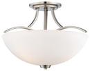 Minka Lavery Brushed Nickel 11-3/4 in. 3-Light Semi-Flushmount Ceiling Fixture 