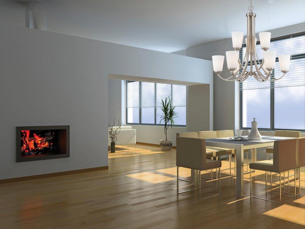 Minka Lavery Brushed Nickel 30 in. 100W 9-Light Medium E-26 Incandescent Chandelier 