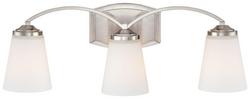8-1/4 in. 100W 3-Light Bath Light in Brushed Nickel