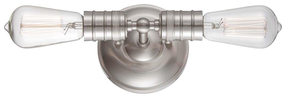 Minka Lavery Brushed Nickel 40W 2-Light Medium E-26 Wall Sconce 