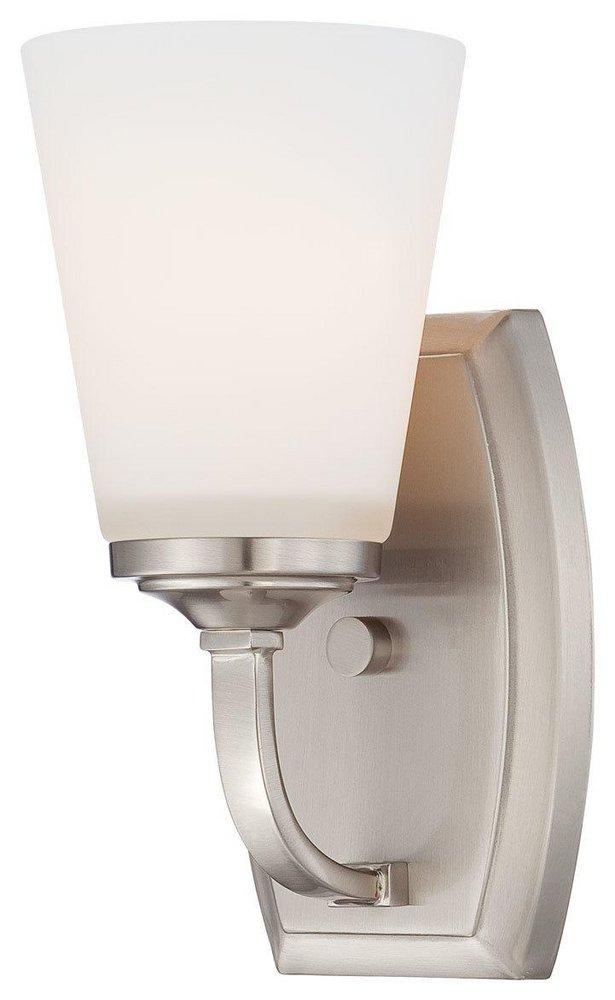Minka Lavery Brushed Nickel 9 in. 100W Bath Light in Brushed Nickel 