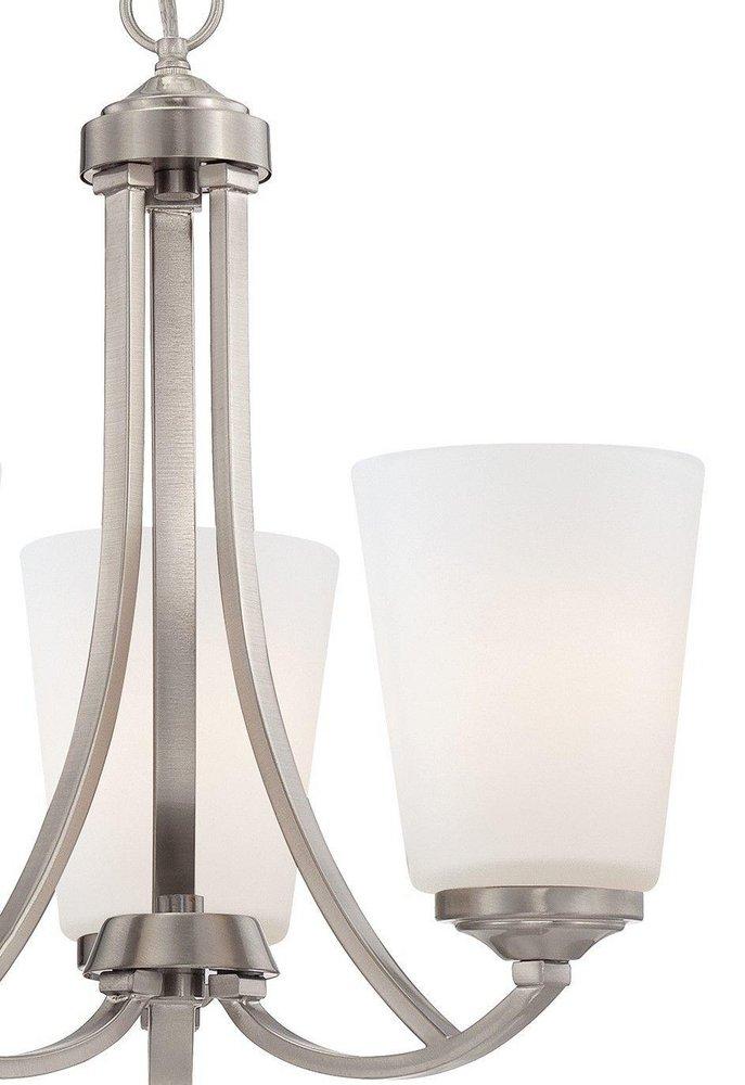 Minka Lavery Brushed Nickel 16 in. 100W 3-Light Medium E-26 Incandescent Chandelier 