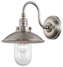 60W 1-Light Wall Sconce in Brushed Nickel