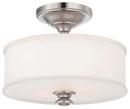 10-3/4 in. 2-Light Semi-Flushmount Ceiling Fixture in Brushed Nickel