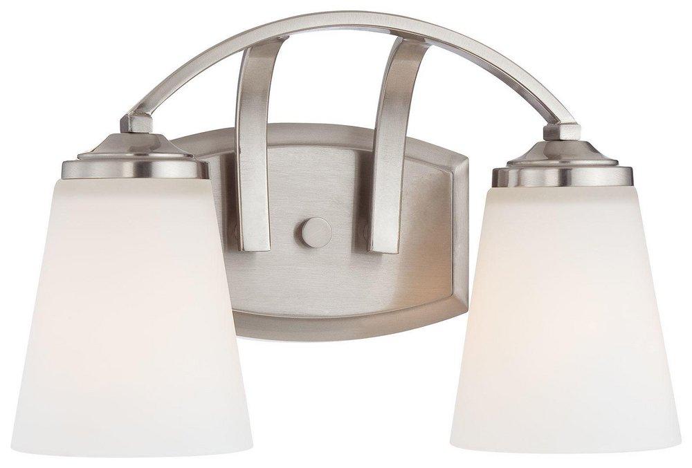 Minka Lavery Brushed Nickel 100W 2-Light Medium E-26 Vanity Light 