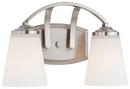 8-1/4 in. 100W 2-Light Bath Light in Brushed Nickel