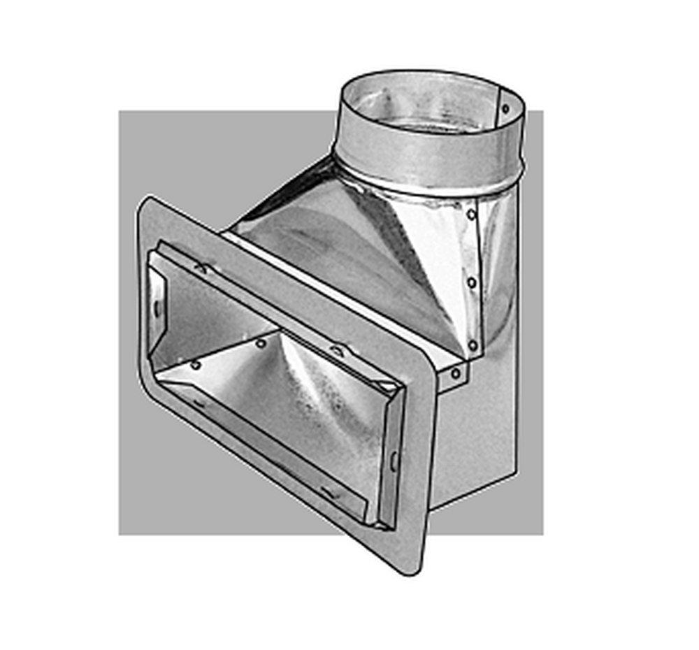 30 ga 90&deg; Register Boot with Flange 