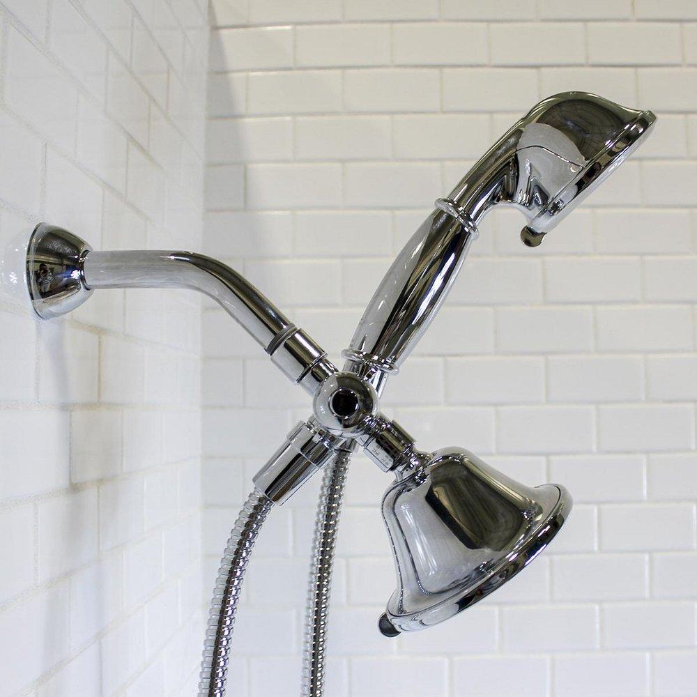 Speakman Polished Chrome Multifunction Showerhead and Hand Shower with Adjustable Bracket 