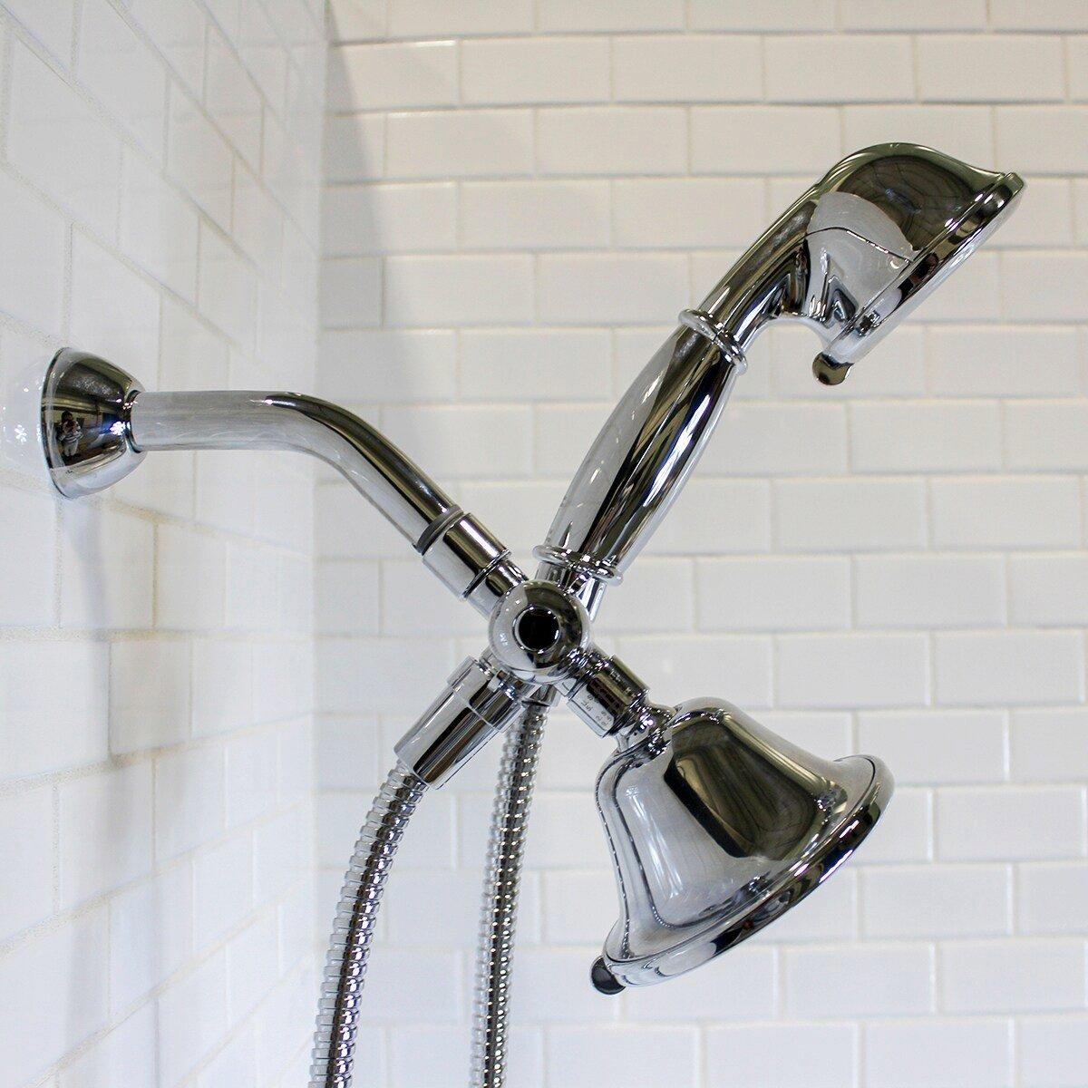 Speakman Polished Chrome Multifunction Showerhead and Hand Shower with Adjustable Bracket 