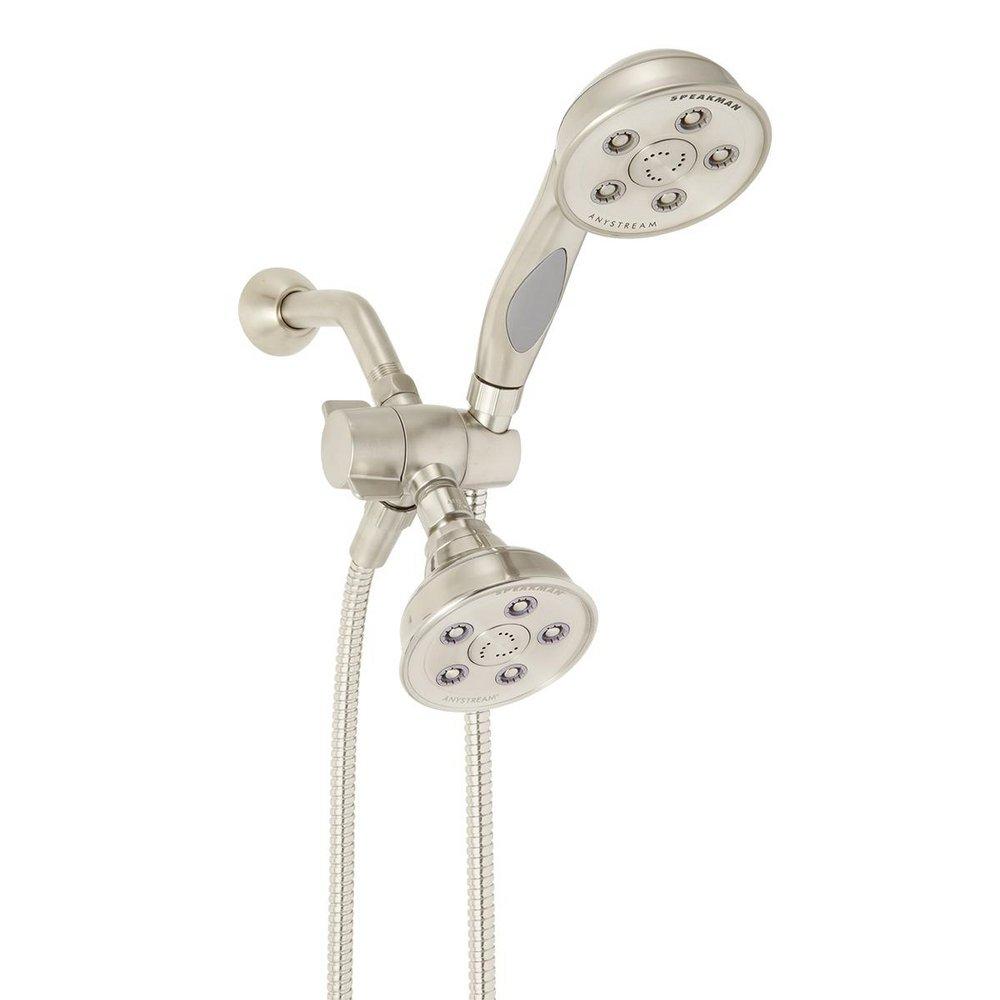 Speakman Brushed Nickel California Energy Commission Not Registered Combination Hand Held Shower & Showerhead Brushed Nickel 2.5 