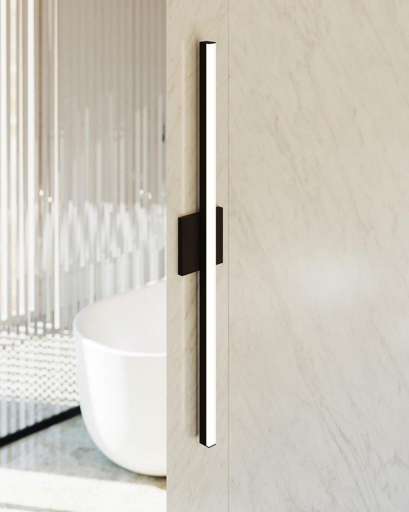 SONNEMAN Satin Black 10W LED Dimmable LED Sconce or Bath Bar 